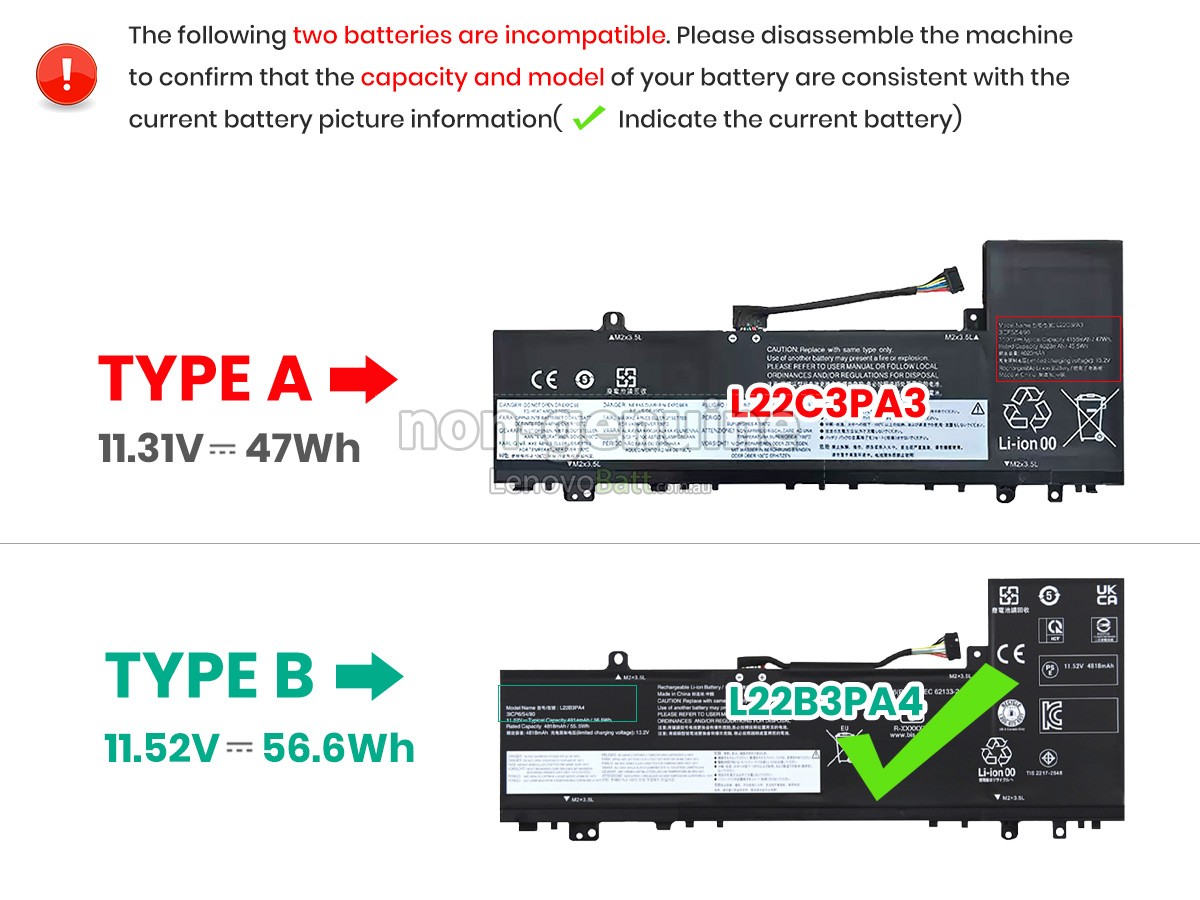 battery for Lenovo IdeaPad SLIM 5 14ABR8-82XE007AMX