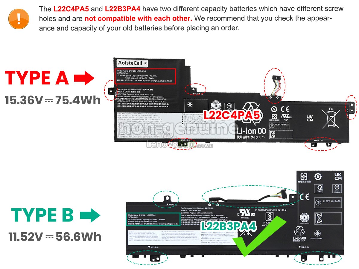 battery for Lenovo IdeaPad SLIM 5 16IAH8-83BG0004IN