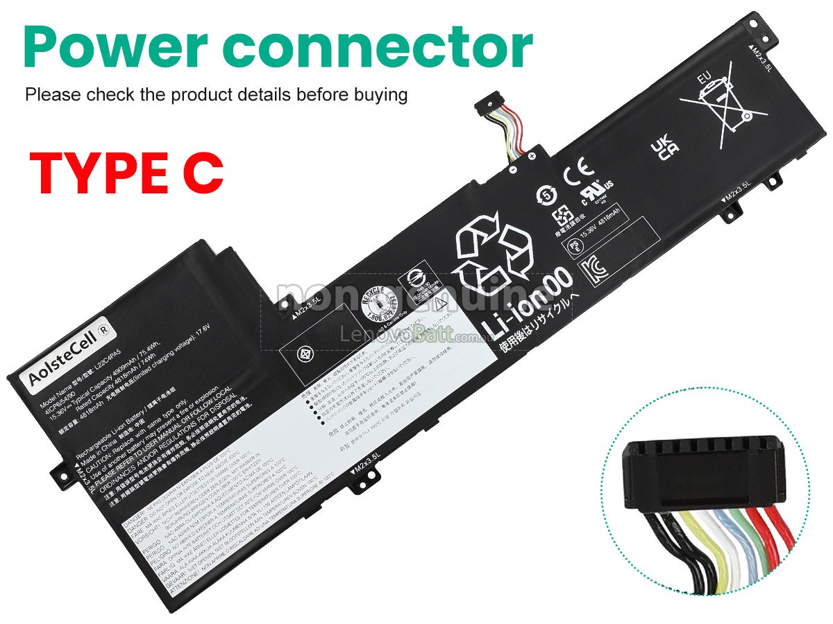 battery for Lenovo IdeaPad SLIM 5 16ABR8-82XG0008MJ